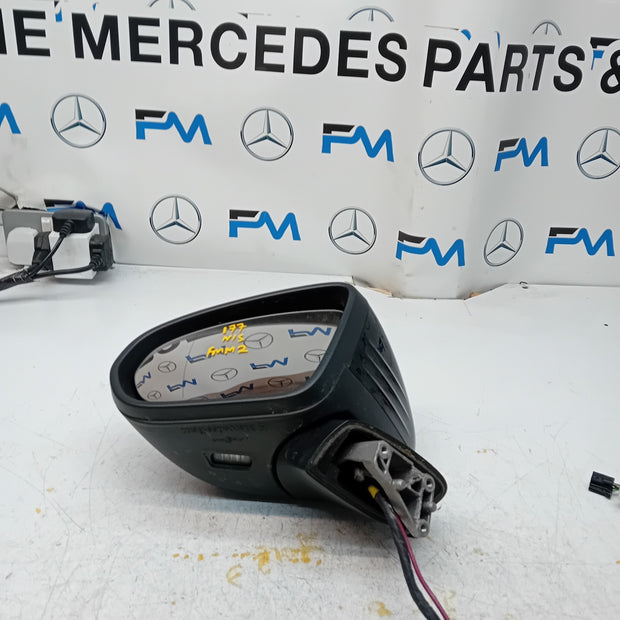 MERCEDES A Class 2018 W177 Passenger Side Wing Mirror A1778109902 BLACK PL FMM2