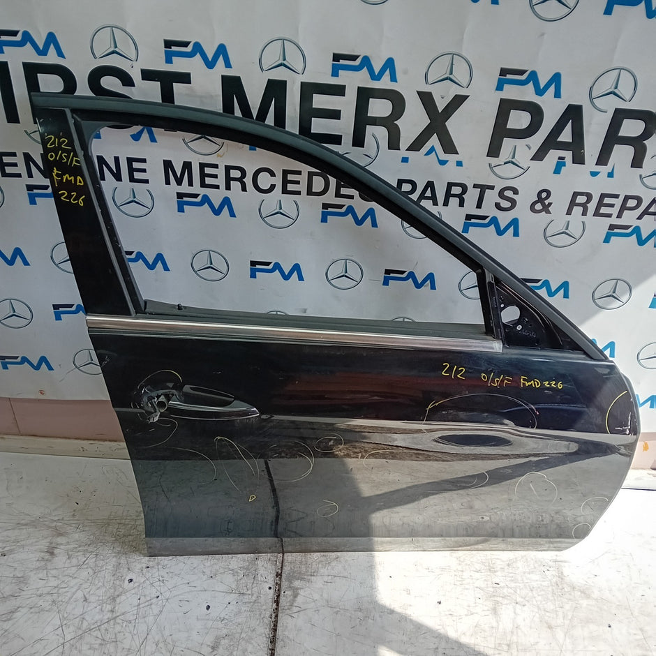 MERCEDES BENZ E-CLASS W212 DRIVER FRONT DOOR OSF BLACK 2009-16 COMPLETE FMD226