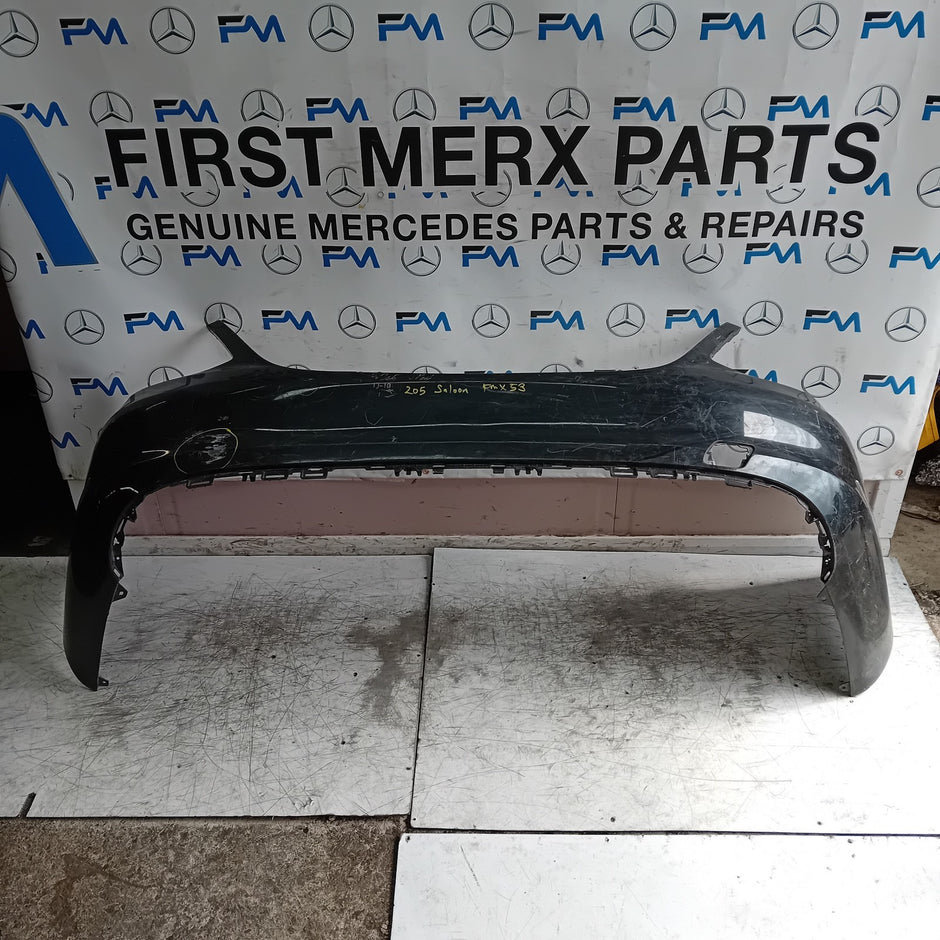 MERCEDES BENZ C-CLASS W205 SLN REAR BUMPER 2015 BLACK A2058850138 FMX53
