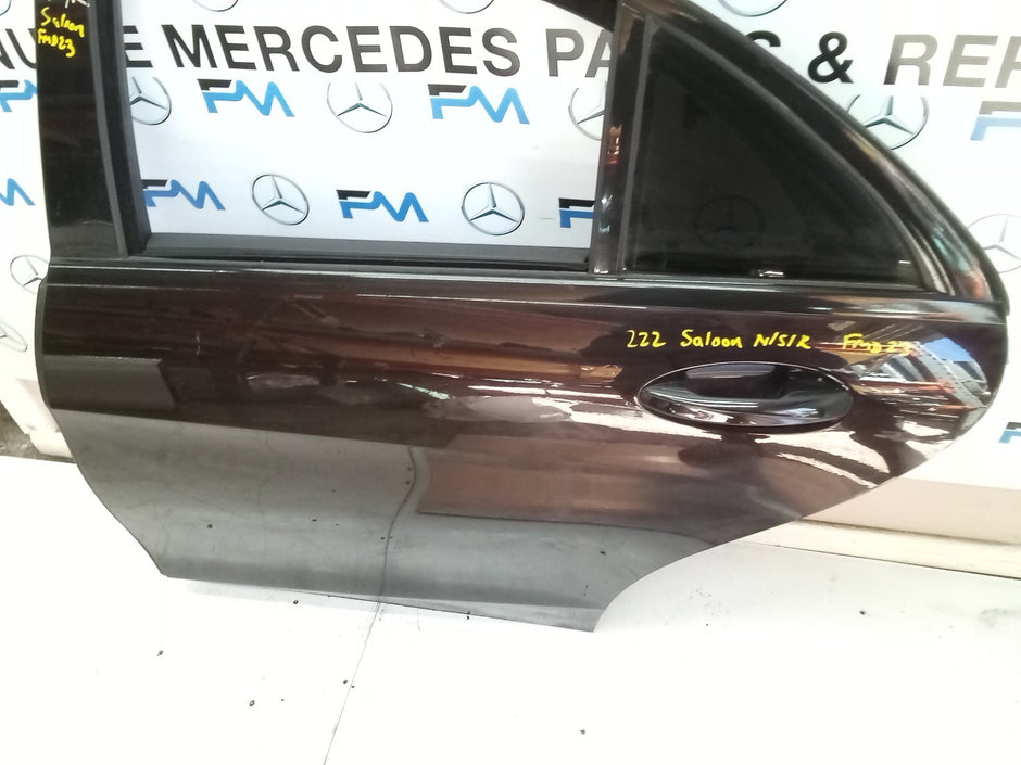 MERCEDES S CLASS W222 SALOON PASSENGER REAR DOOR (NEAR SIDE REAR) BLACK FMD23
