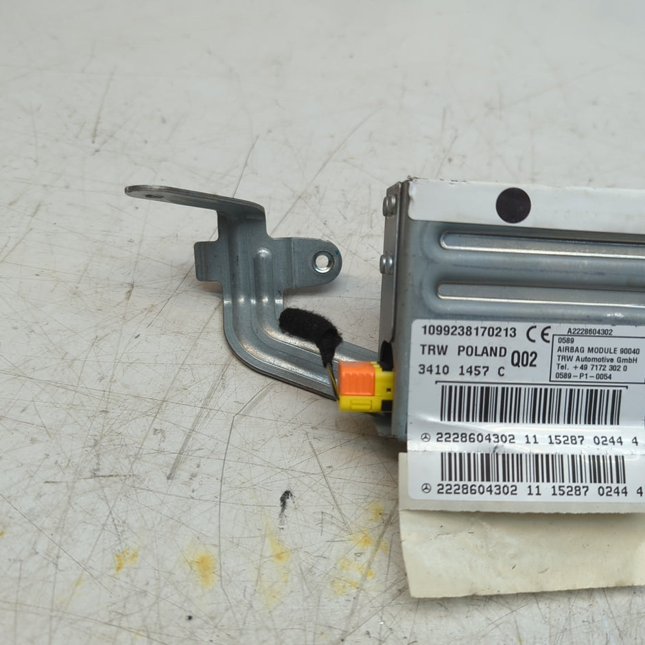 MERCEDES  S-CLASS W222 PASSENGER REAR SIDE  AIRBAG MODULE A2228604302 FM001422