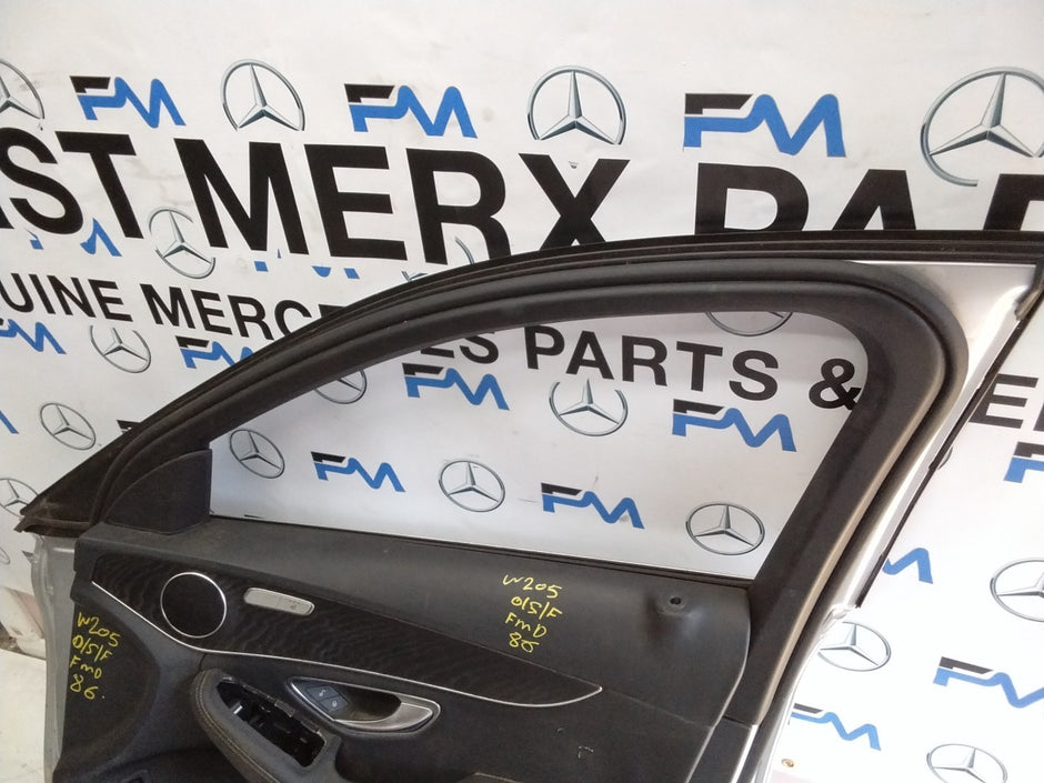 MERCEDES BENZ C-CLASS W205 DRIVER SIDE FRONT DOOR O/S/F  SILVER FMD86