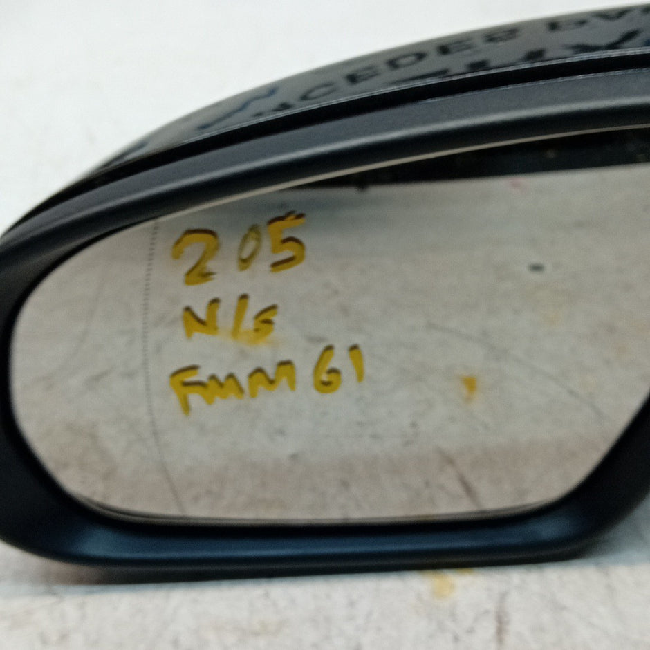 MERCEDES C-CLASS W205 PASSENGER WING MIRROR NS BLACK 2014 PL A2058104702 FMM61