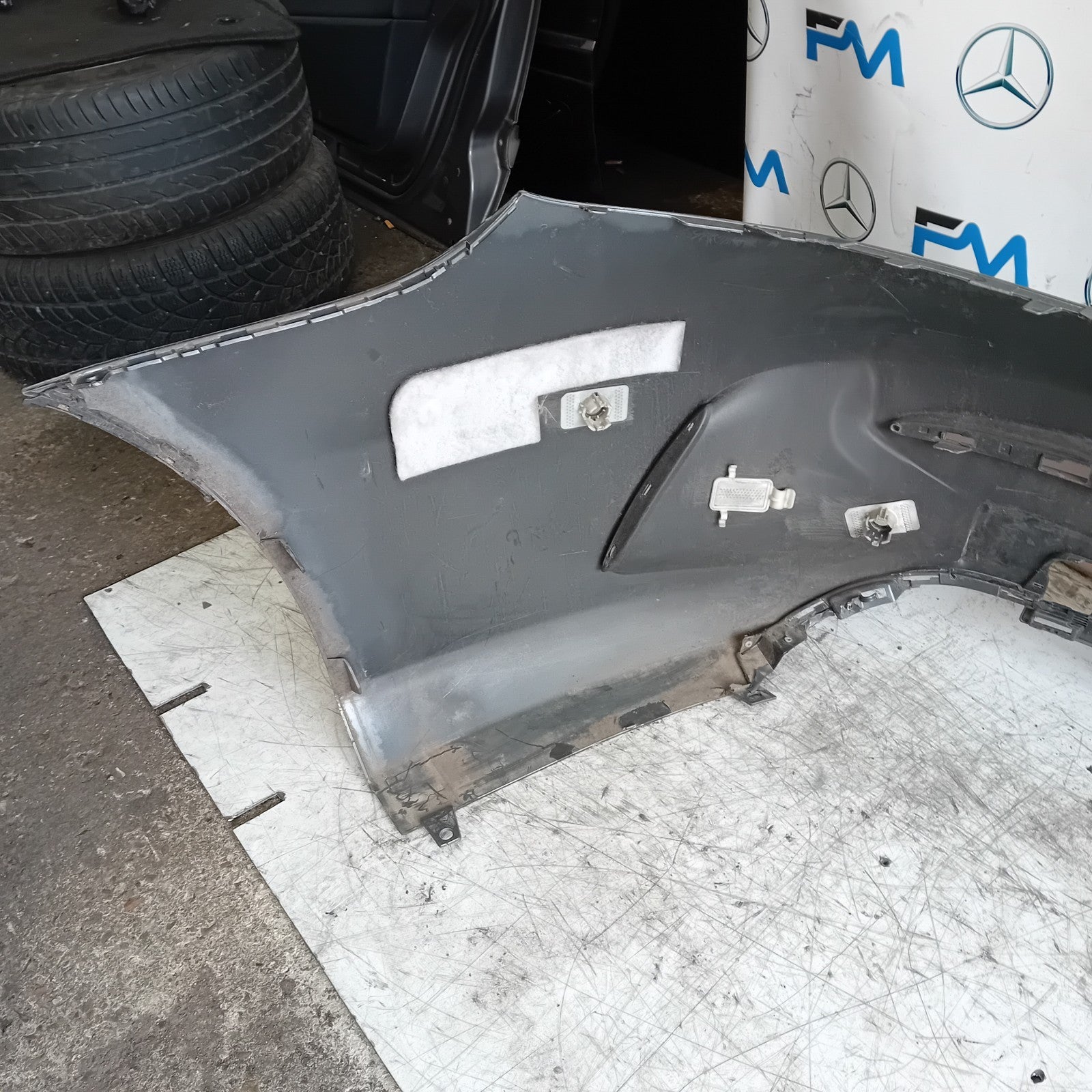 MERCEDES BENZ C-CLASS C205 COUPE GREY REAR BUMPER 2014 ON FMX95