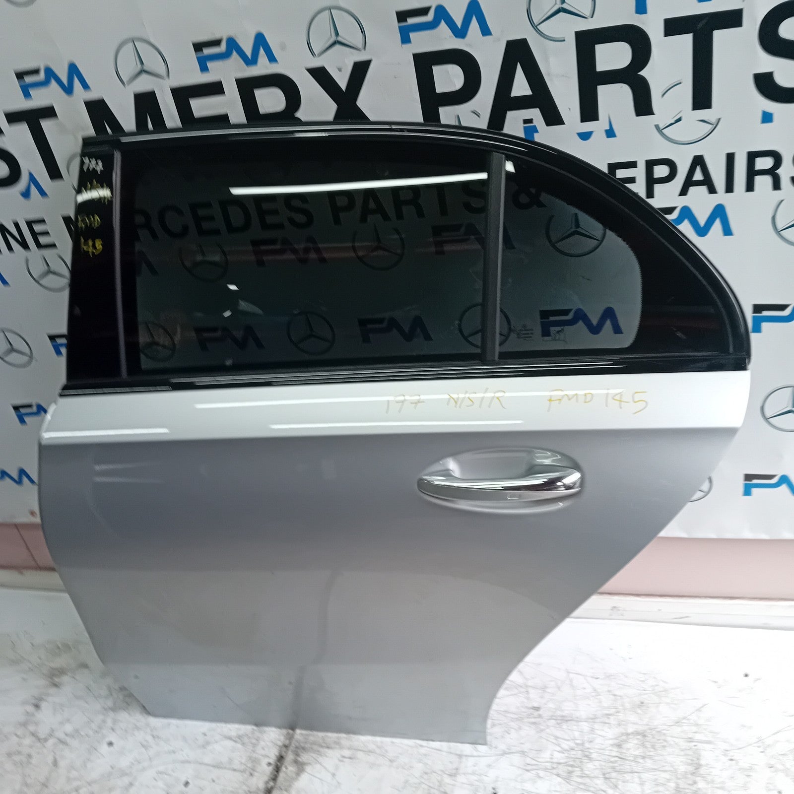 MERCEDES BENZ A-CLASS W177 PASSENGER SIDE REAR DOOR N/S/R SILVER  FMD145
