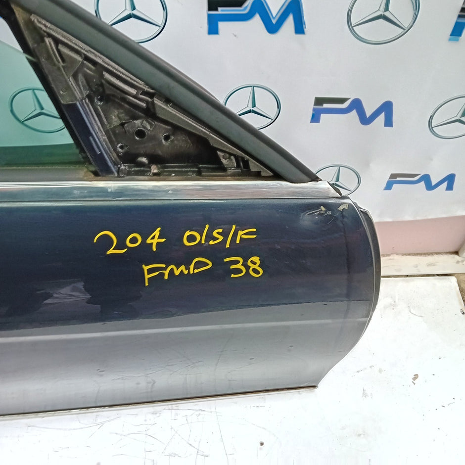 MERCEDES C-CLASS W204 DRIVER SIDE FRONT DOOR O/S/F COMPLETE GREY FMD38