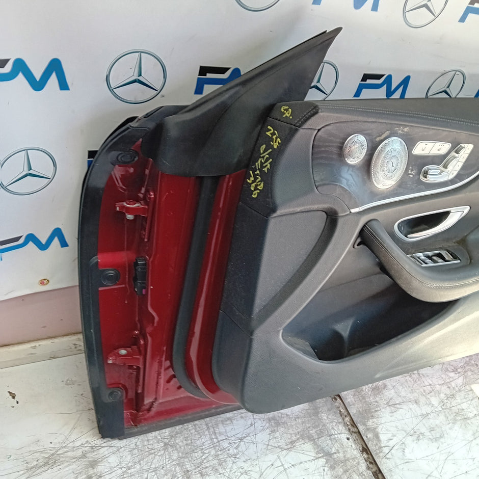 MERCEDES E-CLASS C238 CP DRIVER FRONT DOOR OSF 2016 ON RED COMPLETE FMD366