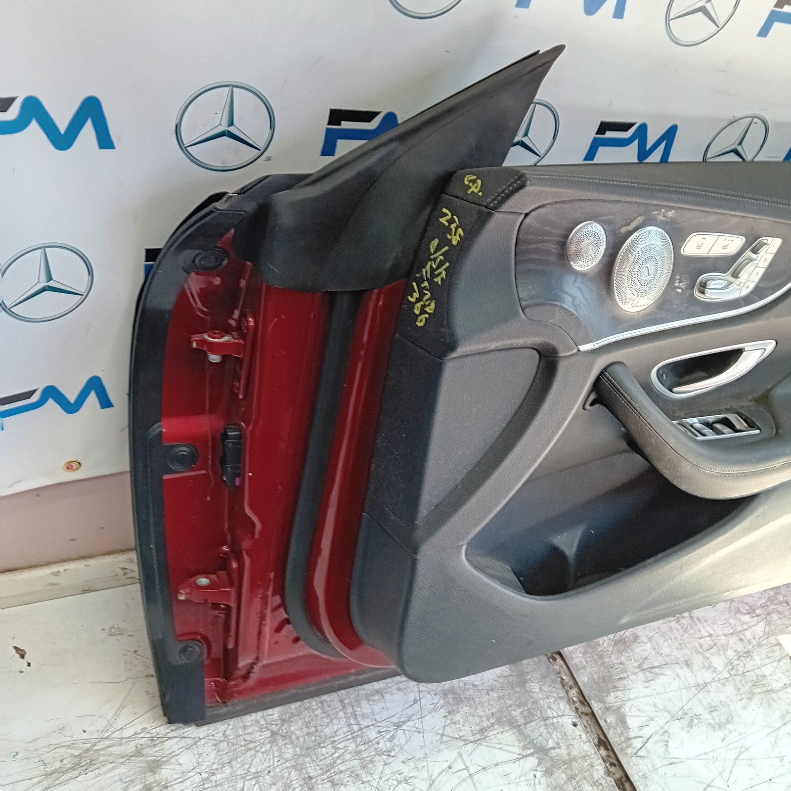MERCEDES E-CLASS C238 CP DRIVER FRONT DOOR OSF 2016 ON RED COMPLETE FMD366