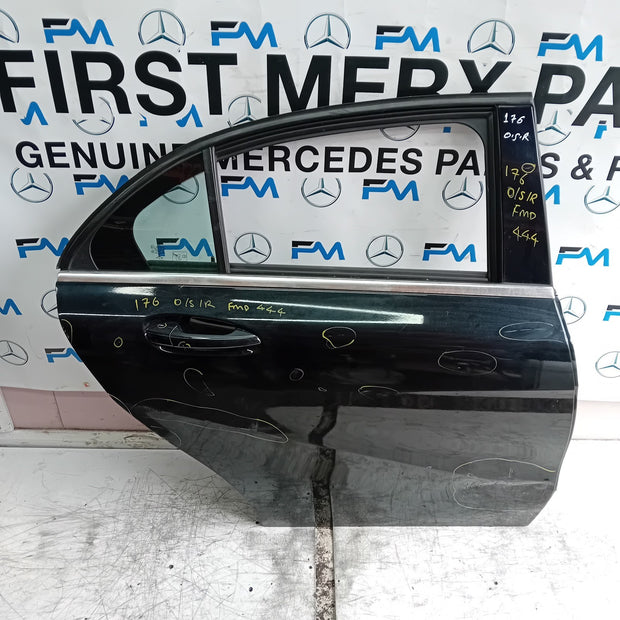 MERCEDES A-CLASS W176 DRIVER REAR DOOR OSR BLACK 2012-2018 COMPLETE FMD444
