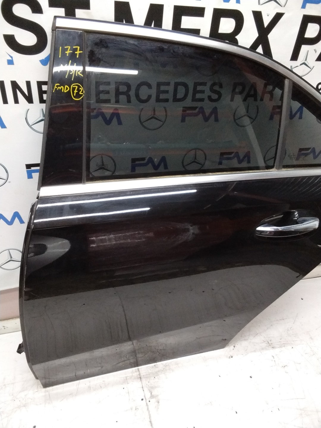MERCEDES BENZ A-CLASS W177 PASSENGER SIDE REAR DOOR N/S/R COMPLETE BLACK FMD72