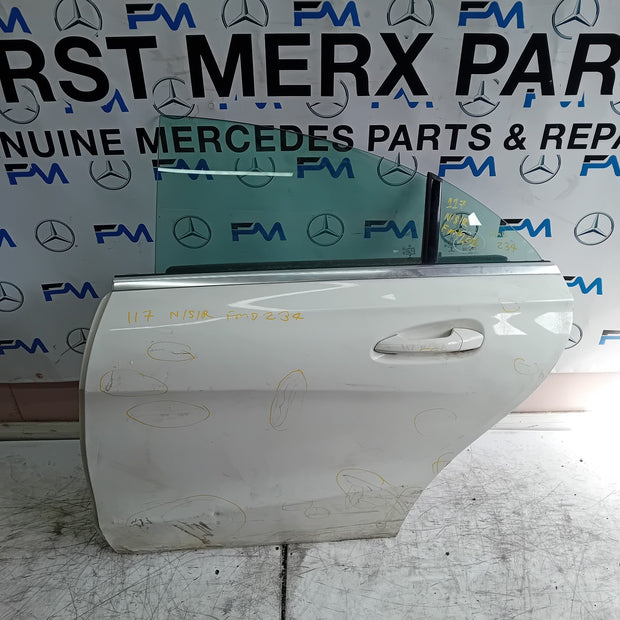 MERCEDES CLA W117 PASSENGER REAR DOOR NSR WHITE 2013-19 COMPLETE FMD234