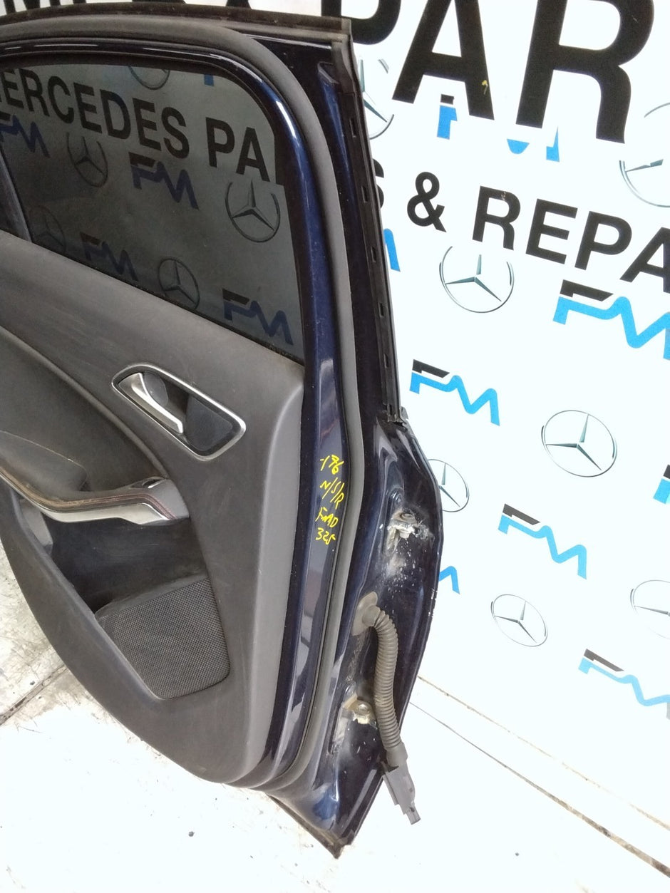 MERCEDES A-CLASS W176 PASSENGER REAR DOOR NSR BLUE 2012-18 COMPLETE FMD325