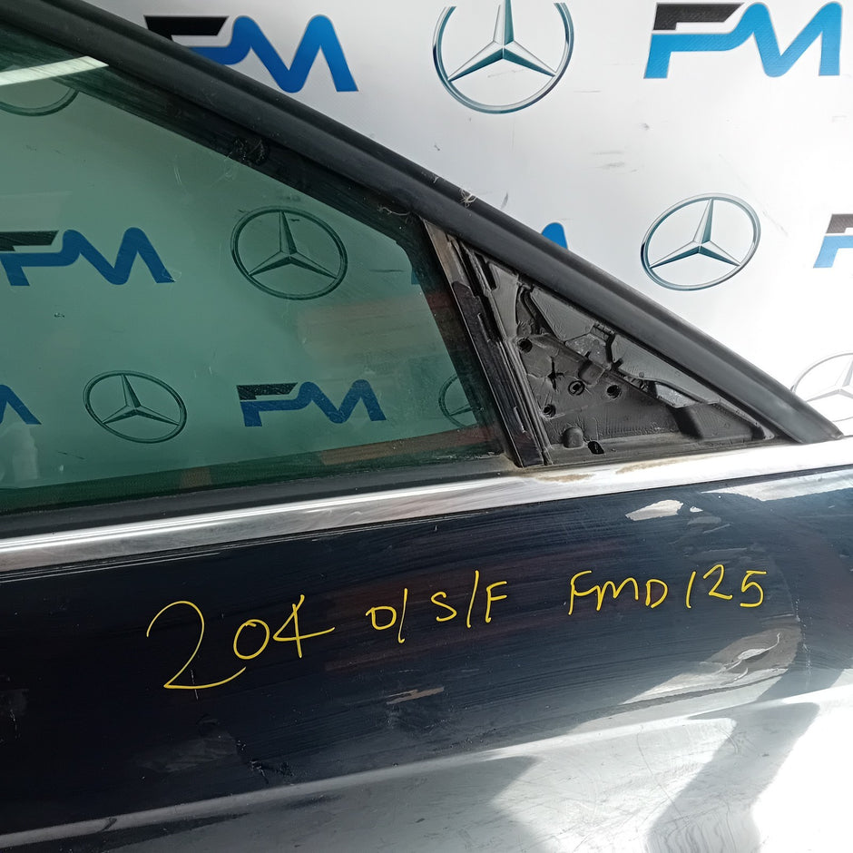 MERCEDES BENZ C-CLASS W204 DRIVER SIDE FRONT DOOR O/S/F BLACK FMD125