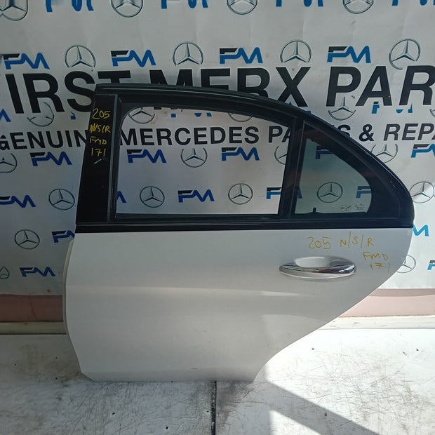 MERCEDES C-CLASS W205 COUP PASSENGER REAR DOOR NSR WHITE 2014 ON COMPLETE FMD171