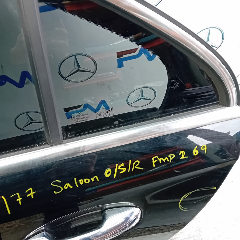 MERCEDES A-CLASS W177 SLN DRIVER REAR DOOR OSR BLACK 2018 ON COMPLETE FMD269