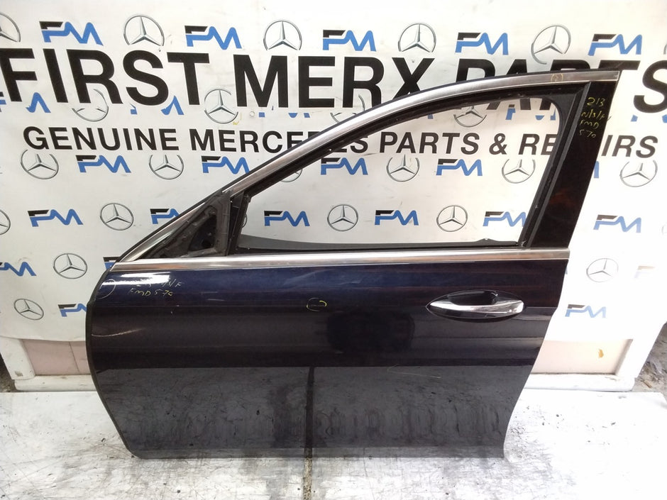 MERCEDES E-CLASS W213 SLN PASSENGER FRONTDOOR NSF BLUE 2016-2023 COMPLETE FMD570