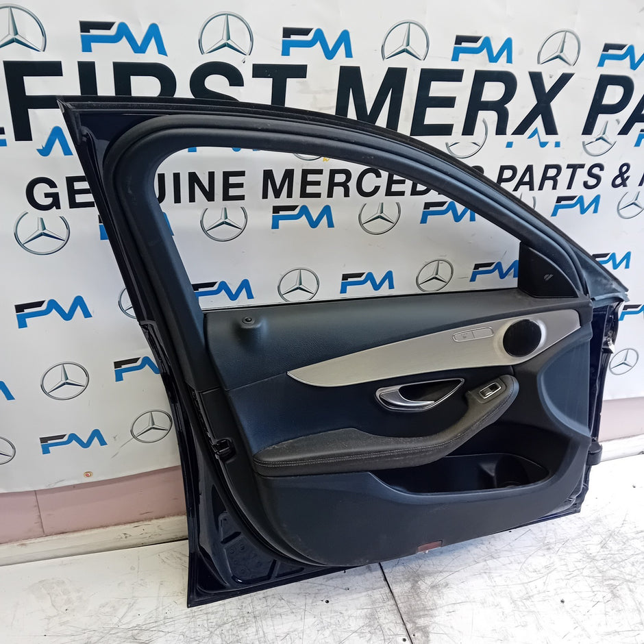 MERDEDES C-CLASS W205 DRIVER SIDE FRONT DOOR NSF BLUE 2014 ON COMPLETE FMD184