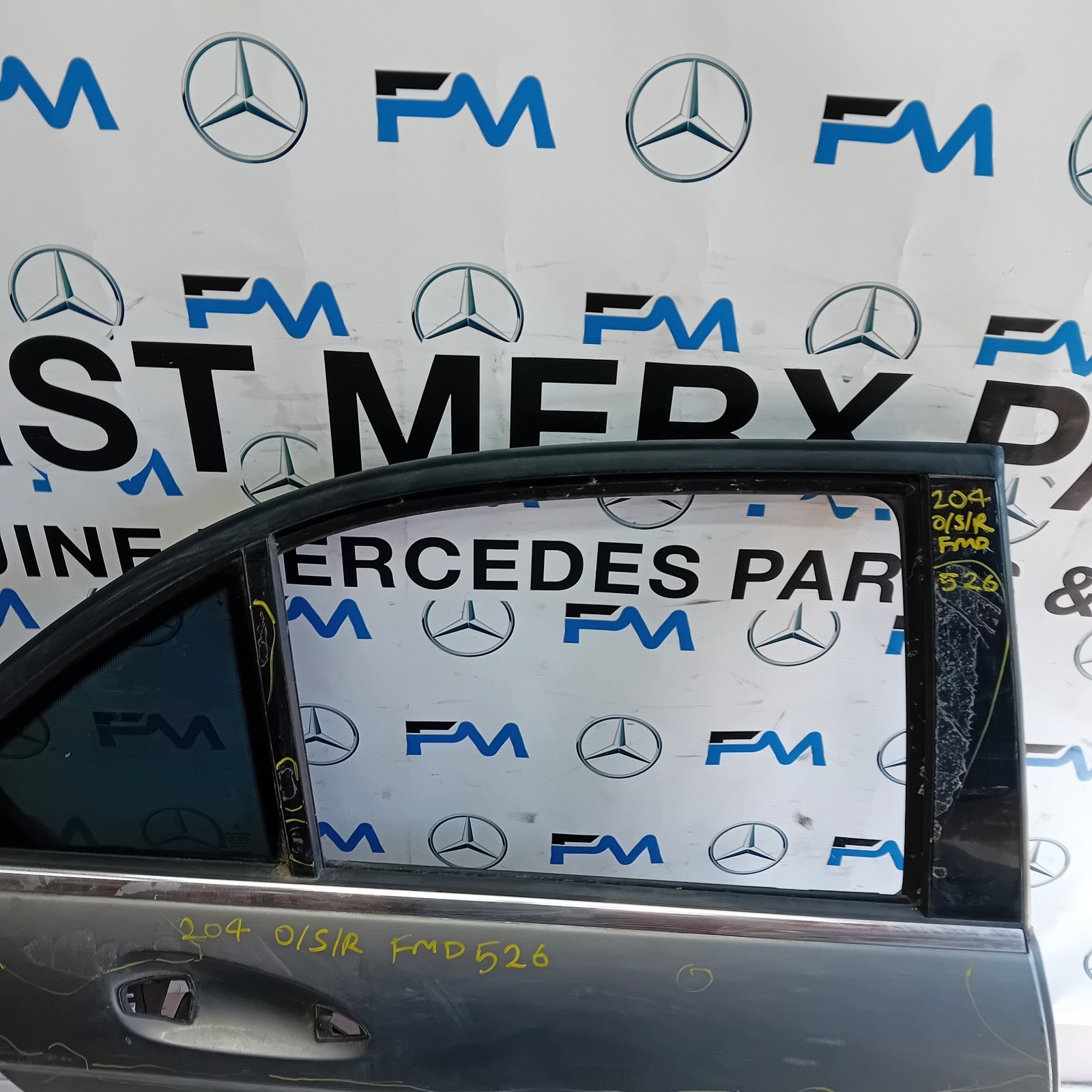 MERCEDES BENZ  BENZ C-CLASS W204 DRIVER REAR DOOR OSR 2012 GREY FMD526