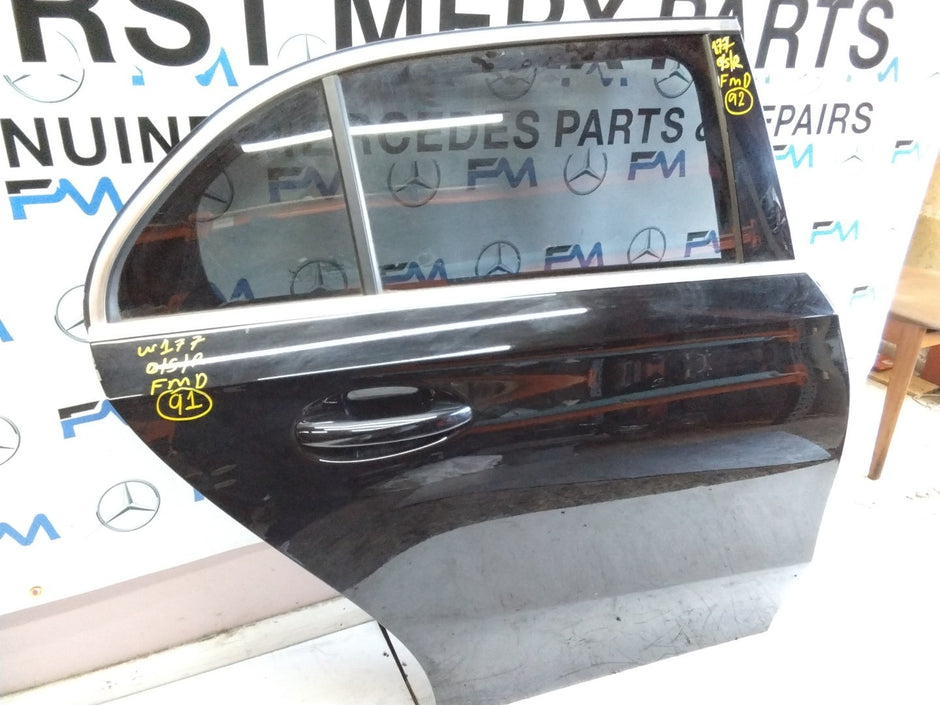 MERCEDES BENZ  A-CLASS W177 DRIVER SIDE REAR DOOR O/S/R COMPLETE BLACK FMD92