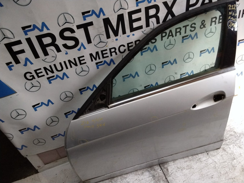 MERCEDES E-CLASS W212 SLN PASSENGER FRON DOOR NSF SILVER 2009-16 COMPLETE FMD346