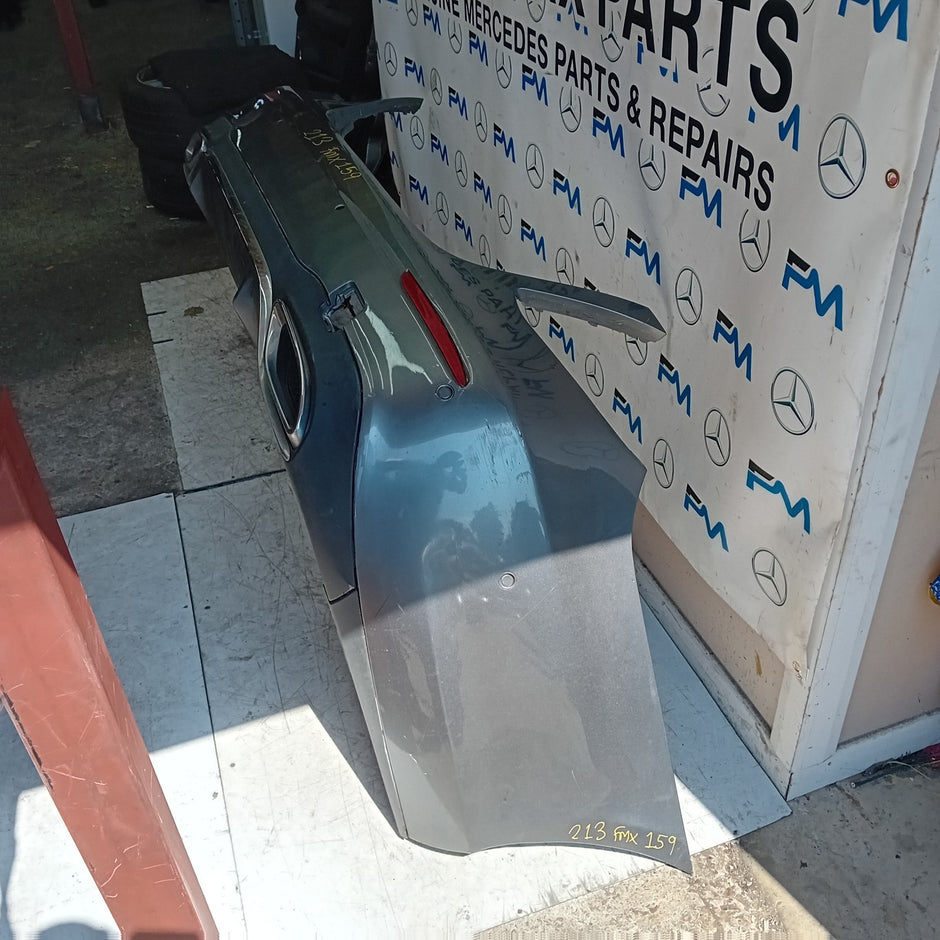 MERCEDES BENZ E-CLASS W213 SLN REAR BUMPER A2138850001 2018 GREY COMPLETE FMX159