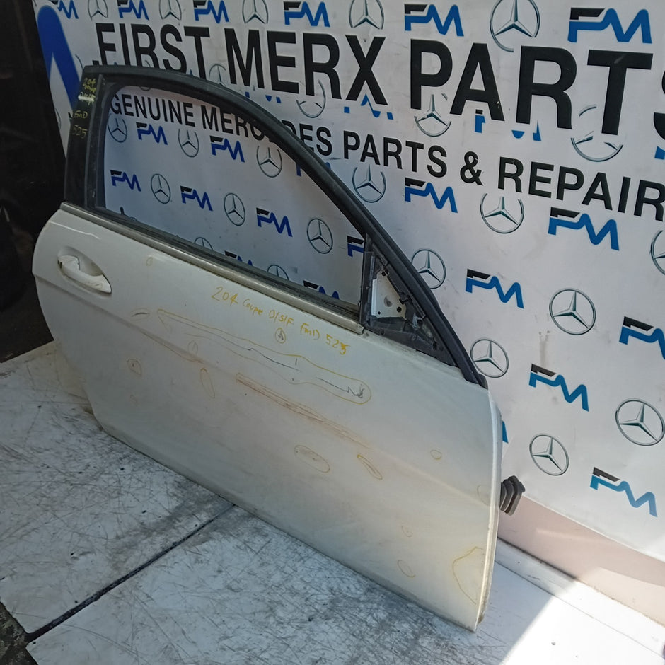MERCEDES BENZ C-CLASS W212 COUPE DRIVER FRONT DOOR OSF 2012 WHITE COMPLET FMD525