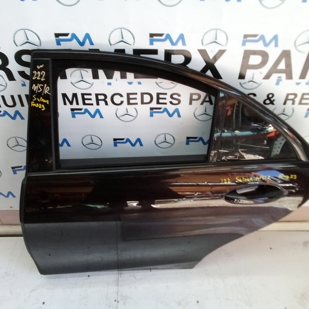 MERCEDES S CLASS W222 SALOON PASSENGER REAR DOOR (NEAR SIDE REAR) BLACK FMD23