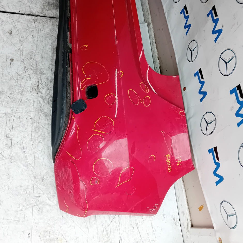MERCEDES BENZ  A-CLASS W176 REAR BUMPER A1768605100 2012-2018 RED COMPLETE FMX10
