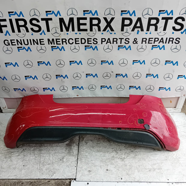 MERCEDES BENZ  A-CLASS W176 REAR BUMPER A1768605100 2012-2018 RED COMPLETE FMX10