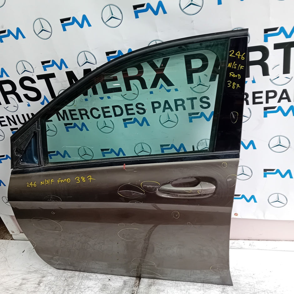 MERCEDES B-CLASS W246 PASSENGER FRONT DOOR NSF BROWN 2012-19 COMPLETE FMD387