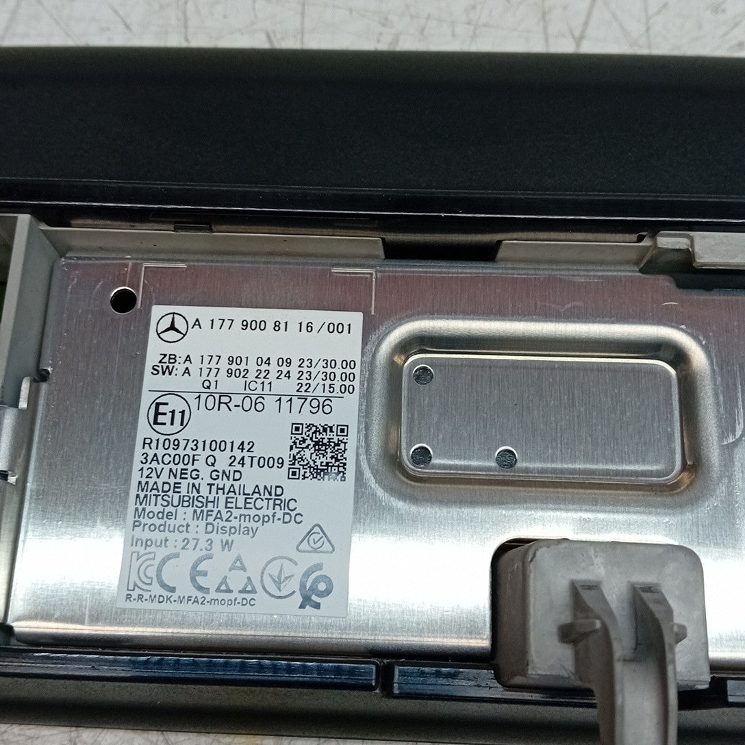 MERCEDES BENZ  A-CLASS W177 DISPLAY SCREEN A1779008116 2018 ON FM001582
