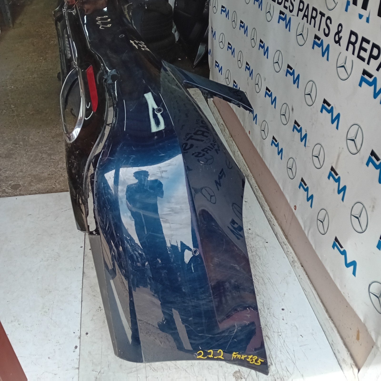 MERCEDES BENZ S-CLASS W222 SALOON REAR BUMPER BLUE 2014 ON A2228802601 FMX135