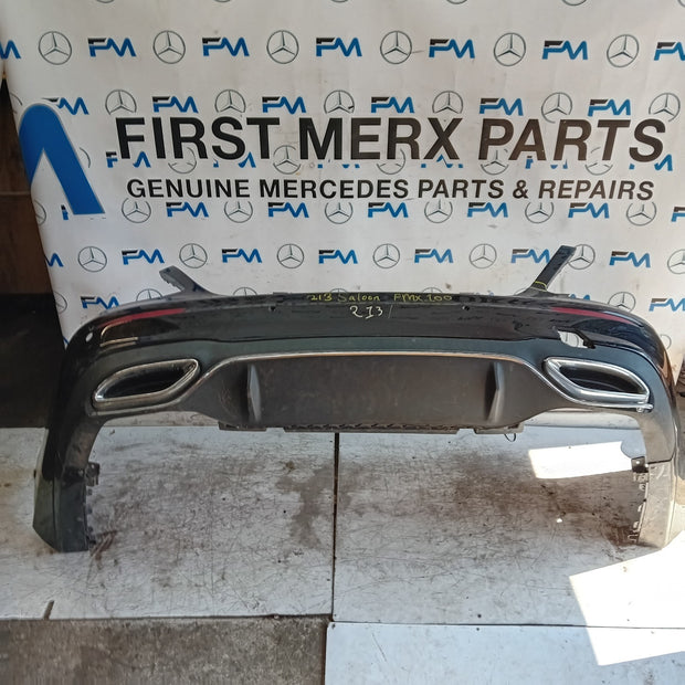 MERCEDES E-CLASS W213 SALOON REAR BUMPER 2016 A2138850001 BLACK COMPLETE FMX100