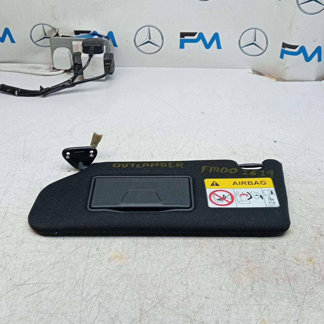 MITSUBISHI OUTLANDER MK3 SUN VISOR PASSENGER SIDE BLACK 7430B557 2014 FM001619