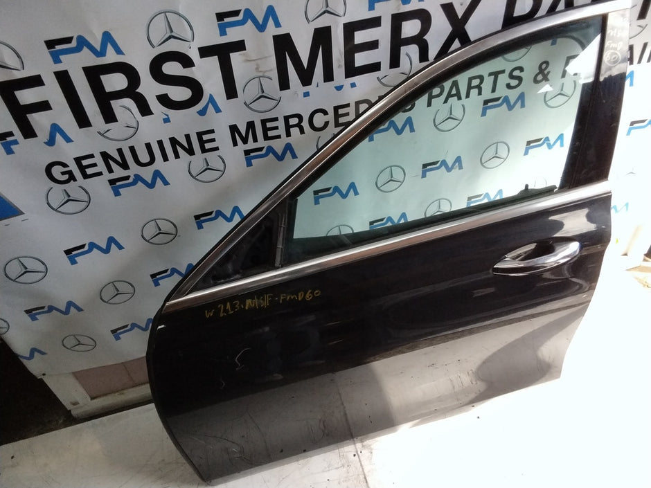 MERCEDES BENZ  E-CLASS W213 PASSENGER SIDE FRONT DOOR N/S/F COMPLETE BLACK FMD60