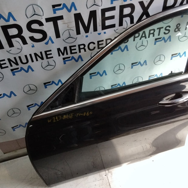 MERCEDES BENZ  E-CLASS W213 PASSENGER SIDE FRONT DOOR N/S/F COMPLETE BLACK FMD60