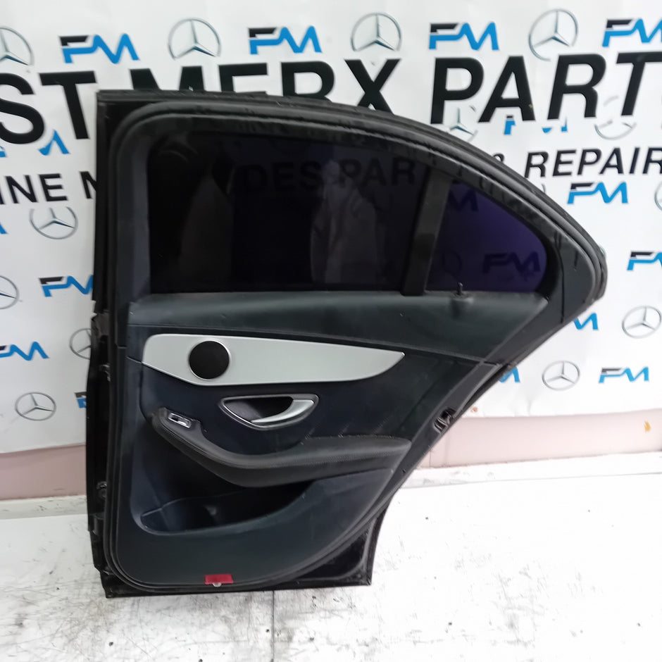 MERCEDES C-CLASS W205 SALOON DRIVER REAR DOOR OSR BLACK 2014 ON COMPLETE FMD237