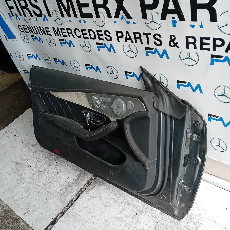 MERCEDES C-CLASS C205 CP PASSENGER FRONT DOOR NSF 2016 ON GREY COMPLETE FMD403