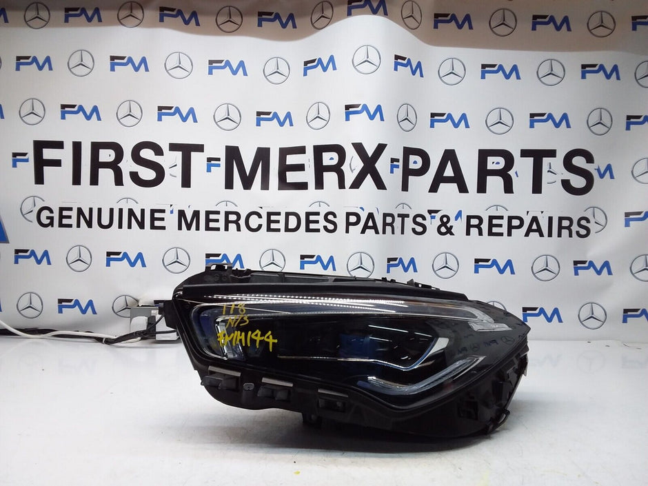 2021 MERCEDES CLA W118 HEADLIGHT PASSENGER NS A1189063301 FMH144 MULTIBEAM 