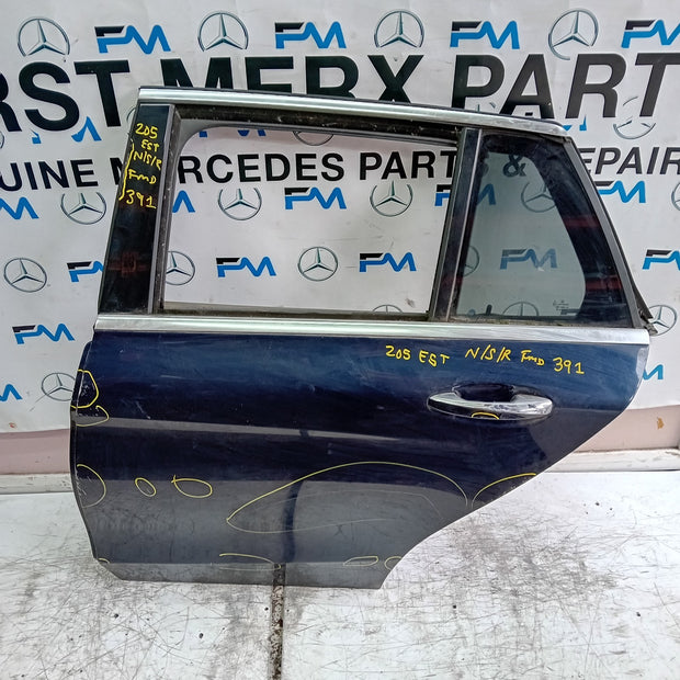MEECEDS C-CLASS S205 EST PASSENGER REAR DOOR NSR BLUE 2014 ON COMPLETE FMD391