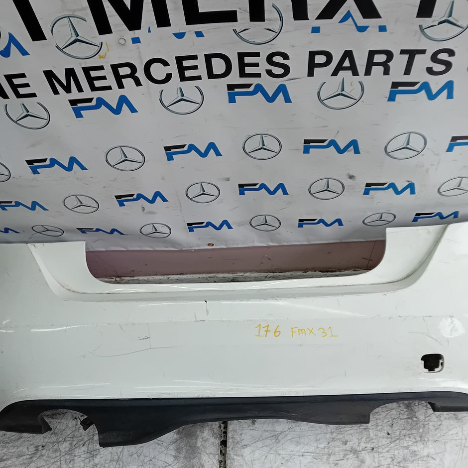 MERCEDES BENZ A-CLASS W176 REAR BUMPER 2012-18 A1768850125 WHITE FMX31