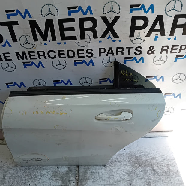 MERCEDES CLA W117 PASSENGER REAR DOOR NSR WHITE 2013-19 COMPLETE FMD464