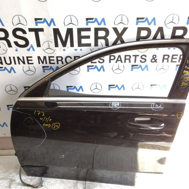 MERCEDES A-CLASS W177  PASSENGER FRONT DOOR NSF BLACK 2018-2023 COMPLETE FMD311