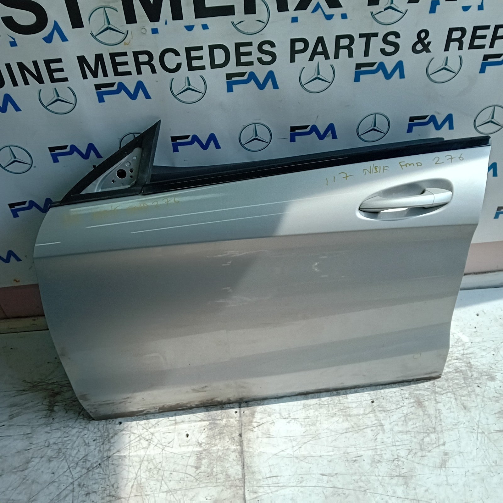 MERCEDES CLA W117 PASSENGER FRONT DOOR NSF 2013-19 SILVER COMPLETE FMD276(1)*