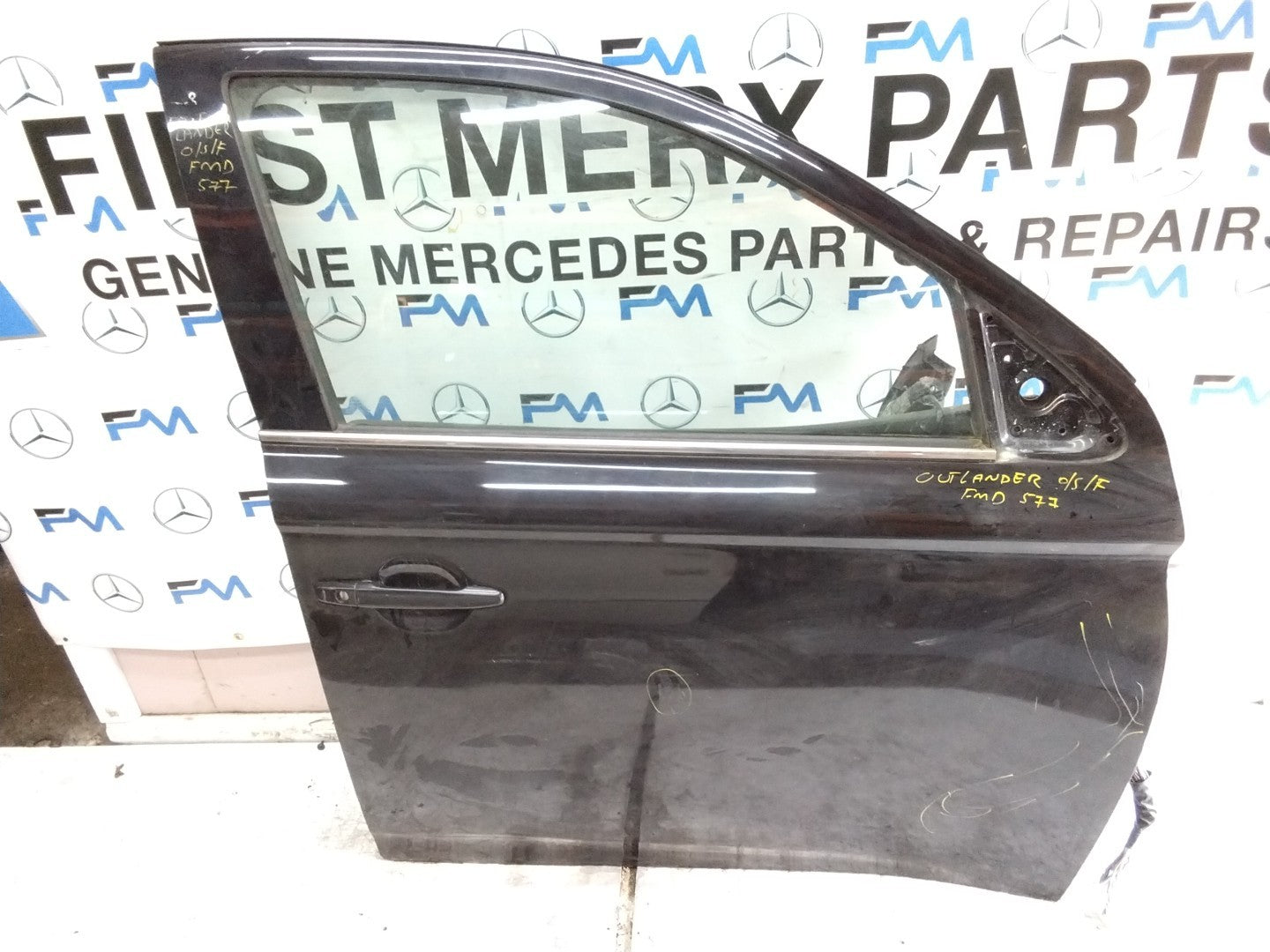 MITSUBISHI OUTLANDER DRIVER FRONT DOOR OSF BLACK COMPLETE FMD577