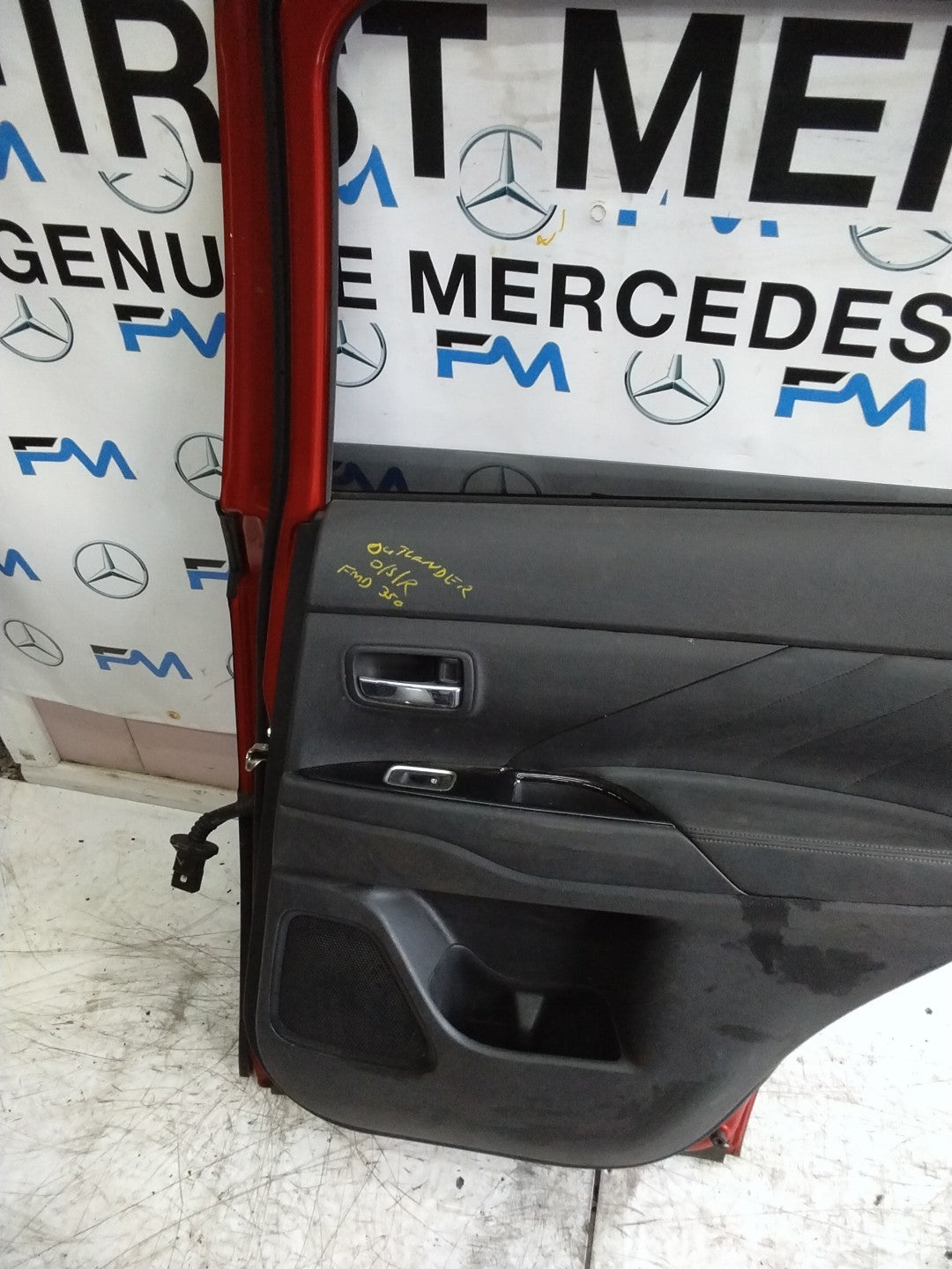 MITSUBISHI OUTLANDER MK3 DRIVER SIDE REAR DOOR OSR 2013 RED COMPLETE FMD350