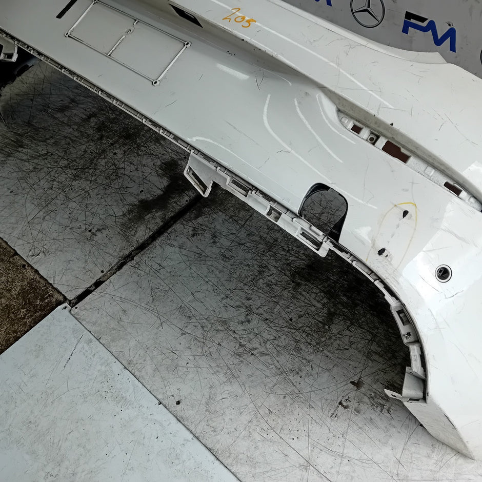 MERCEDES BENZ  C-CLASS C205 CP REAR BUMPER 2014 WHITE  COMPLETE FMX42