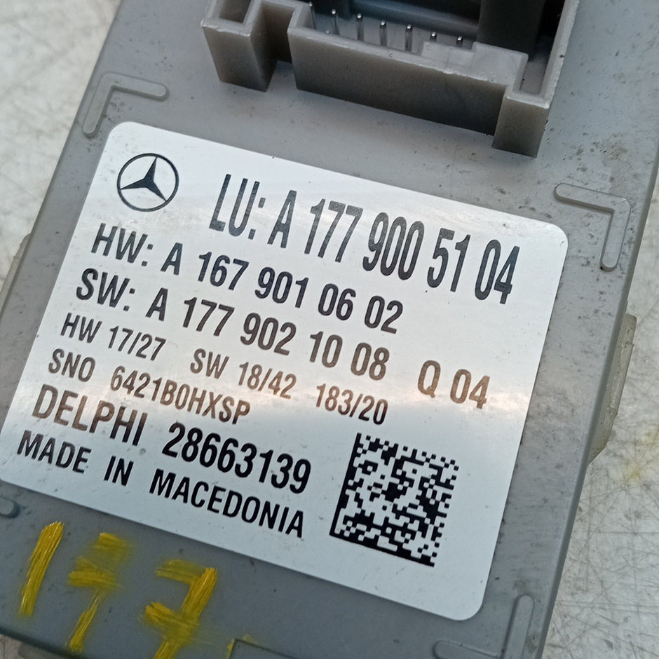 MERCEDES A-CLASS W177 2015  LIGHT CONTROL UNIT  A1779005104  FM001337