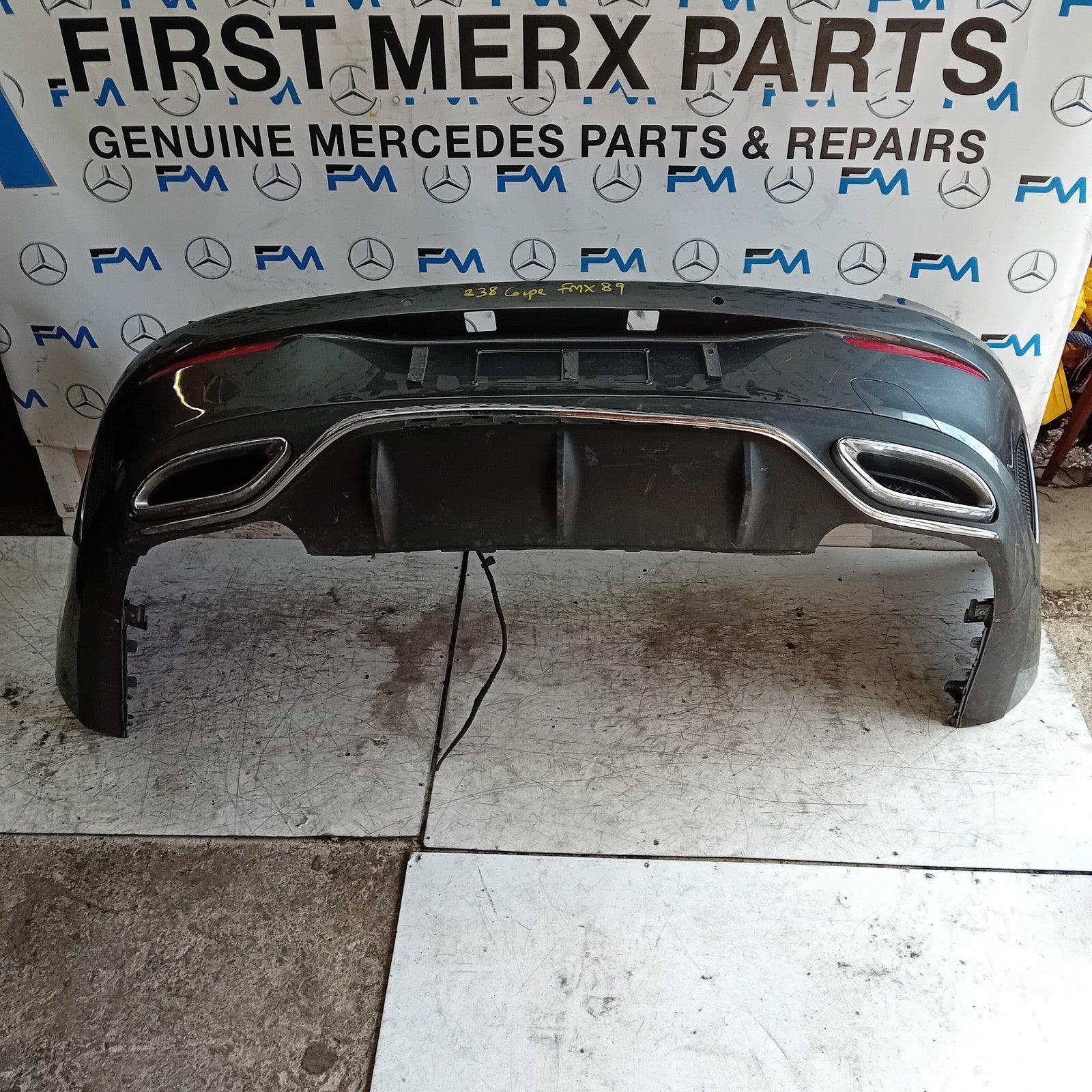 MERCEDES E-CLASS C238 COUPE REAR BUMPER GREY 2016 ON A2388850138 FMX89