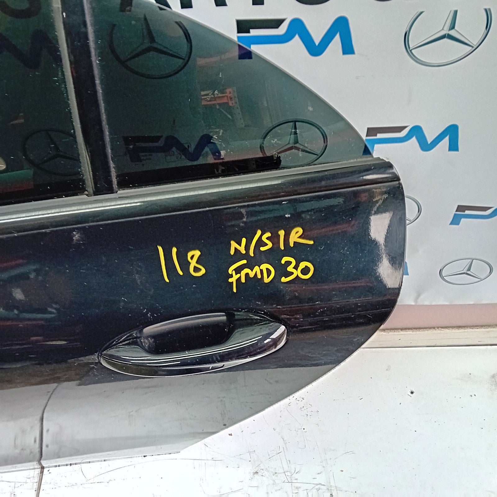 MERCEDES BENZ CLS W118 PASSENGER SIDE REAR DOOR N/S/R COMPLETE BLACK FMD30